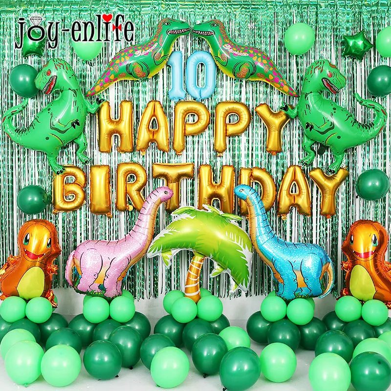 

JOY-ENLIFE Walking Green Dinosaur Balloons Kids Party Decoration Dino Dinosaur Party Baby Shower Supplies 1st 2st Birthday Decor
