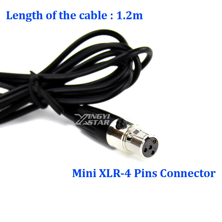 10 шт. проводной конденсаторный микрофон с 4 контактным разъемом Mini XLR TA4F зажим для