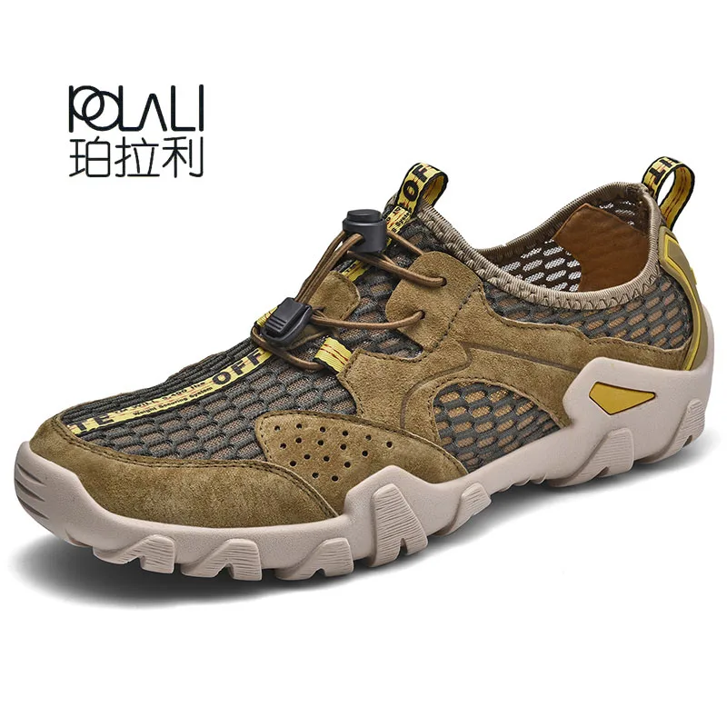

2019 Men Outdoor Sneakers Breathable Hiking Shoes Big Size Men Women Outdoor Hiking Sandals Men Trekking Trail Water Sandals