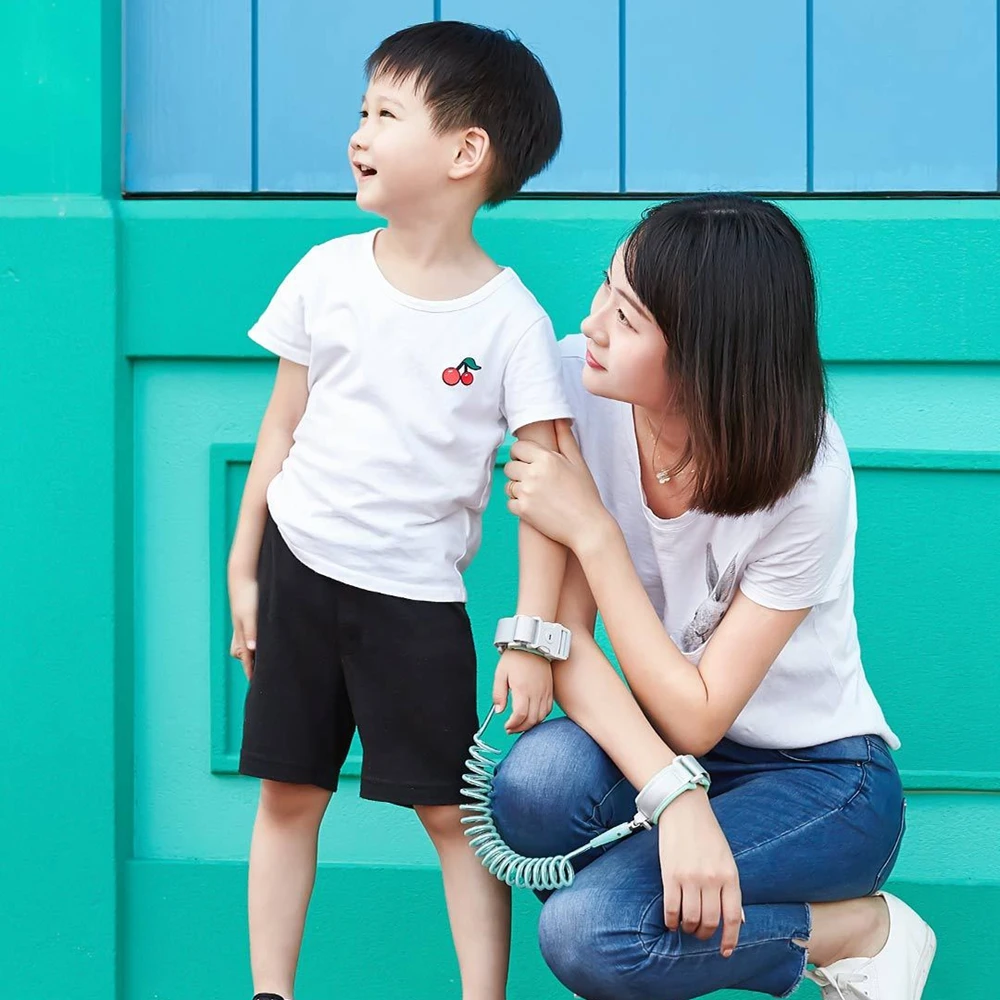 Браслет Xiaomi Mijia для детей, Тяговая веревка, 2 м, ремень против потери, безопасная Регулируемая Тяговая веревка, браслет