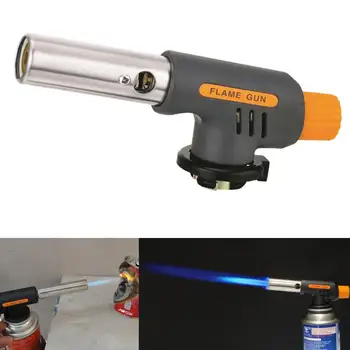 

Camping BBQ Automatic Flame Gas Torch Gas Burner Gun Flame ThrowerMaker Torch Lighter Piezoelectricity Ignite Soldering Tool