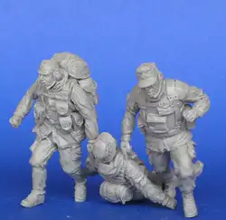 Сборка Неокрашенная шкала 1/35 современные немецкие солдаты включают 3 исторические игрушки Смола модель миниатюрный комплект