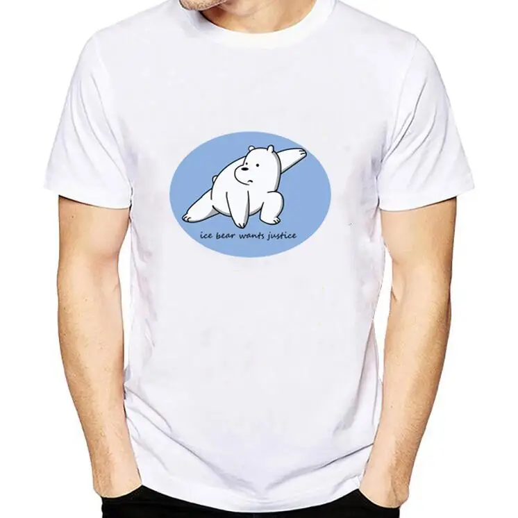 Забавная Мужская футболка с изображением голых медведей, модная мужская футболка с принтом медведя льда, короткий рукав, стекируемые повседневные топы в стиле Харадзюку, хип-хоп Футболка - Цвет: picture color