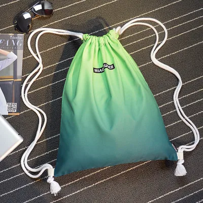 Спортивные сумки для женщин водонепроницаемый спортивный рюкзак со шнуровкой градиентные сумки для путешествий фитнес Йога Кемпинг плавательный поезд - Цвет: Gradient green
