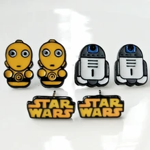 20 пар Эмаль Прекрасный мультфильм микс Звездные войны серьги Сережка-гвоздик Ювелирная EE-84