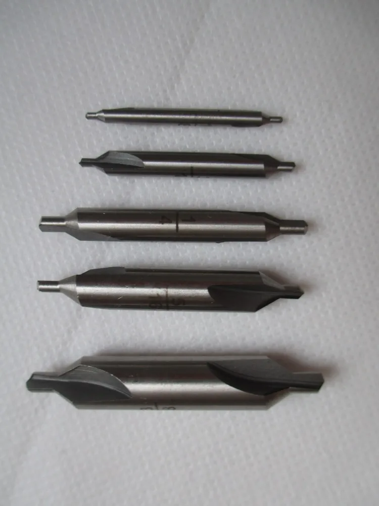 

Fixmee 5PCS 1/8" 3/16" 1/4" 5/16" 3/8" HSS COMBINED CENTER DRILLS COUNTERSINKS BITS LATHE MILL TOOLING 60 DEGREE SET #1-#5 NEW