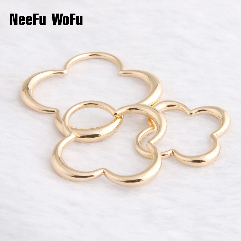 

NeeFu WoFu Drop Big Earring Clover Earrings Dangle Zinc alloy Large Long Brinco Ear Accessories Oorbellen