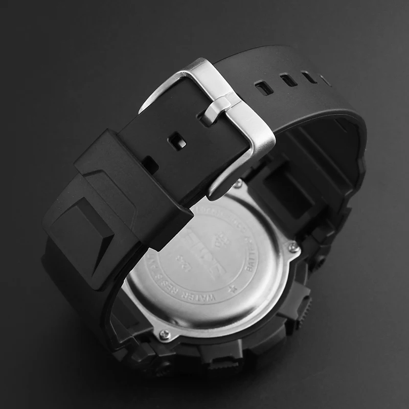 SKMEI мужские силиконовые спортивные часы лучший бренд Мужские Цифровые часы водонепроницаемые военные электронные наручные часы Мужские часы 1243