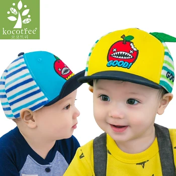 

Kocotree Spring Summer Baby Funny Apple Caps Baby Boy Girls Adjustable Baseball Cap Children Snapback Hip-Hop Sun Hat