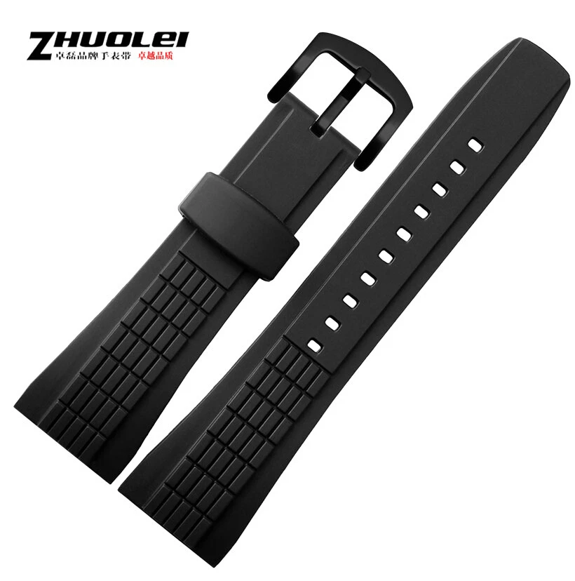 Watch Band 26mm SIlicone mens watch strap band rubber black free