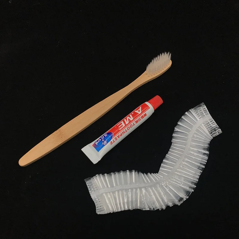 100 шт одноразовая зубная щетка для путешествий и зубная паста, шапочка для купания, отельная зубная щетка для чистки зубов, гигиена полости рта, уход за зубами - Цвет: 3pcs