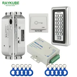 Raykube Управление доступом комплект электрический замок врезной + RFID Металл клавиатуры дверей безопасности