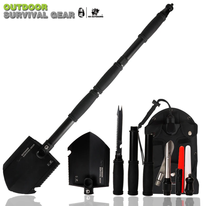 HX OUTDOORS sapper shovel multifunction camping survival shovel folding