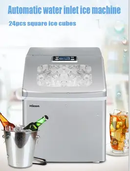 

Ice Maker Home Small Automatic Ice Machine Large Capacity 25kg/24h Ice Machine Commercial Milk Tea Shop