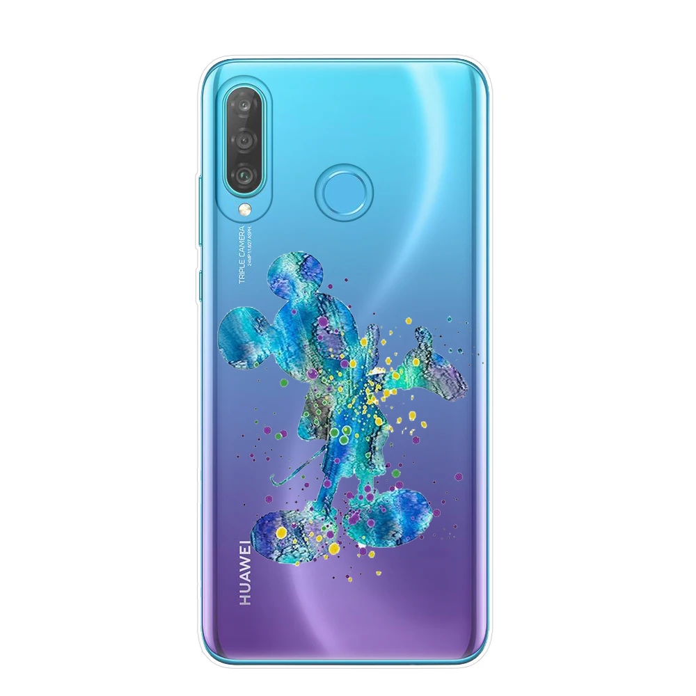 Акварельный чехол для телефона Alice Tinkerbell Ститч Русалка Принцесса чехол для huawei P30 P20 Lite P10 P9 P8 Lite чехол s