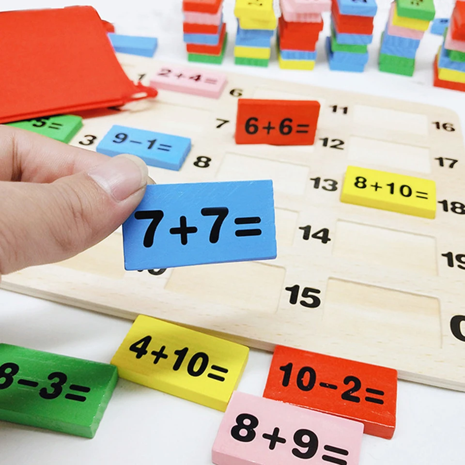 

MWC Toy Operation Domino Early Learning Digital Building Children Math Puzzle Counting Wooden Toys jooyoo
