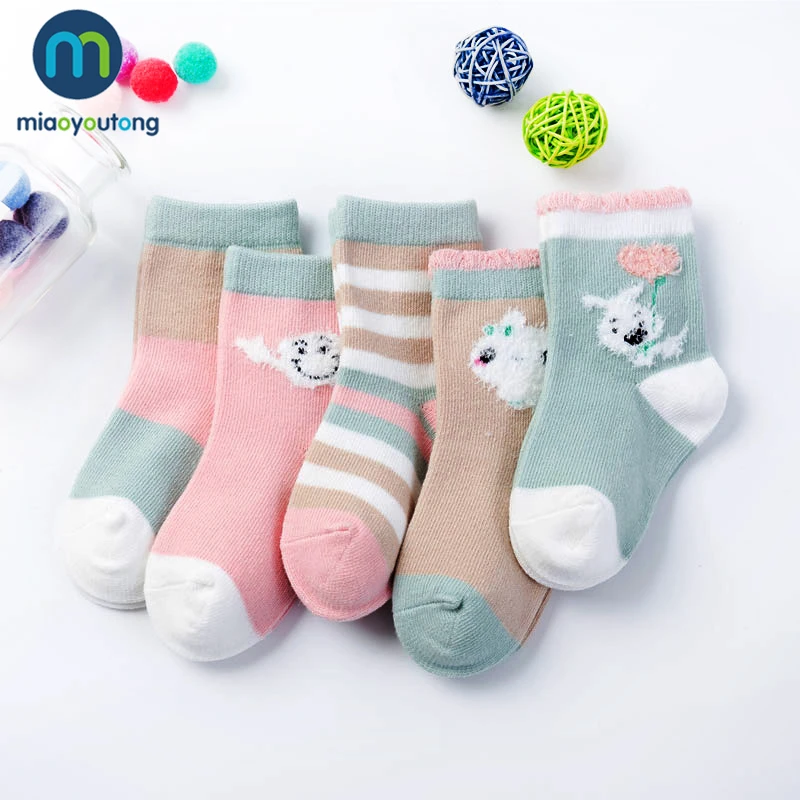 

5 pair /lot 10pcs Lovely Pink Rabbit Knit Cotton Duck Soft Cute Girl Baby Socks Skarpetki Newborn Socks Kids Boy Miaoyoutong