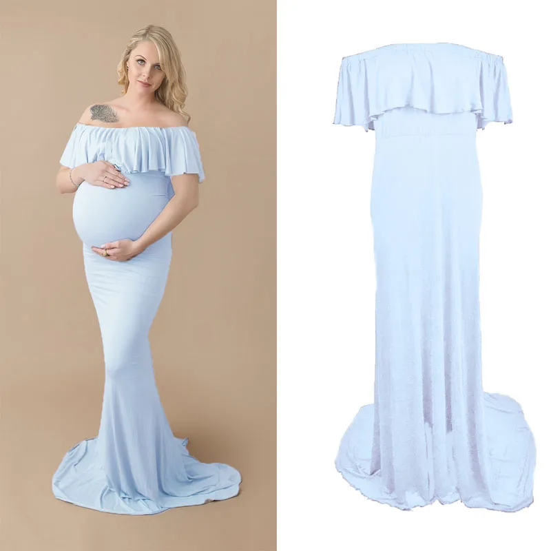 Aliexpress.com : Buy Pregnant Women's Cotten Gown Maxi Dress Maternity ...