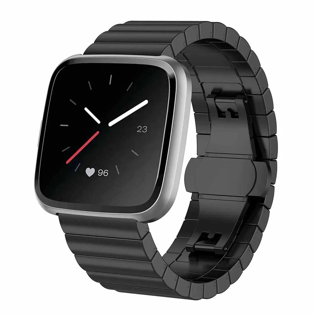 23 мм стальные «Умные» часы ремешок для Fitbit Versa Lite/Versa