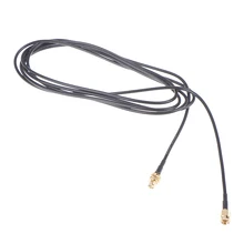 Câble d'extension d'antenne sans fil noir de 2m, adaptateur SMA mâle à SMA femelle RF RG174