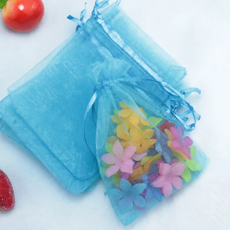 10pcs 7x9cm 9x12cm 10x15cm 15x20cm Organza Bags Wedding Birthday Party Candy Chocolate Bags Christmas Halloween Gift Bags favor bags