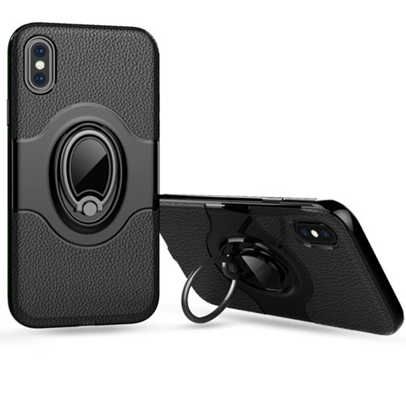 

shockproof ring holder Phone Case For Iphone XR XS Max Leather Kickstand Phone Case For Iphone 8 7 Plus X 6 6S Plus XS cover