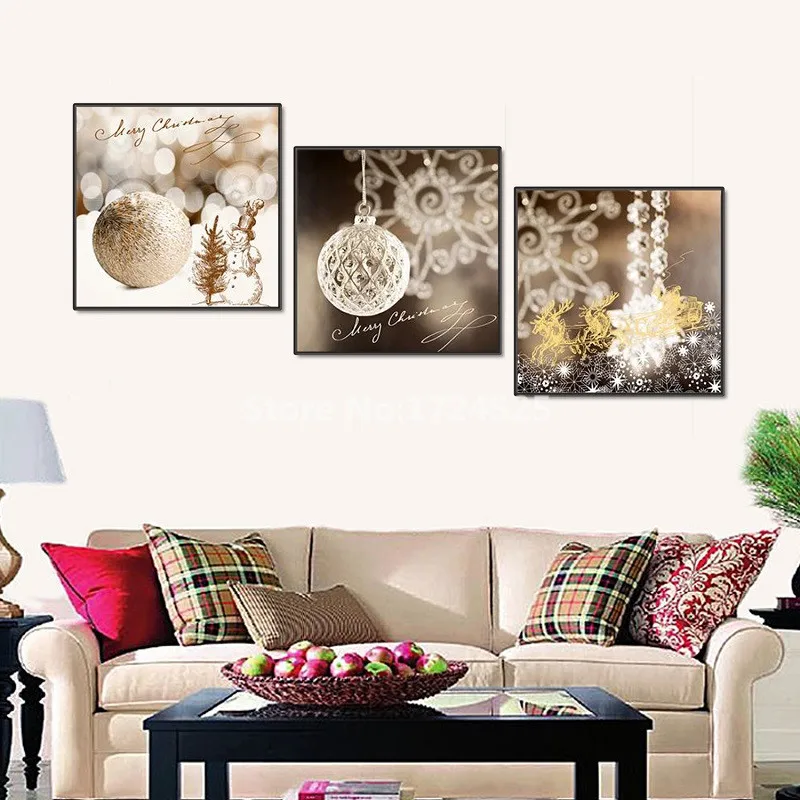Modern-3pcs-Landscape-Xmas-Pictures-Foam-Board-Canvas-Oil-Paint-Wedding-Supplies-Living-Room-Wall-Art
