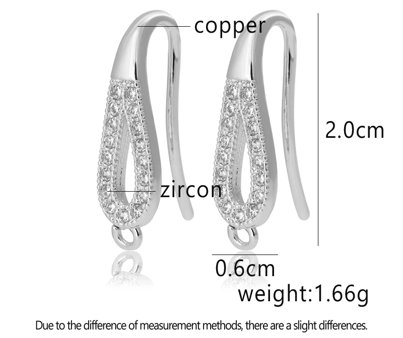 1 пара сережек застежки и крючки медные циркониевые хрустальные аксессуары ручной работы сделай сам фурнитура для изготовления ювелирных изделий