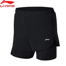 Li-Ning женские шорты для соревнований по бадминтону, дышащие спортивные шорты с удобной подкладкой для фитнеса, AAPN038 WKD595