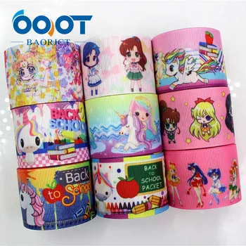 

OOOT BAORJCT G-18524-285 38 mm 10 yards Cartoon ribbons thermal transfer printing lattice wedding accessories DIY materials