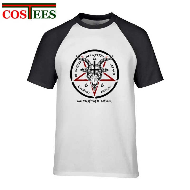 BAPHOMET футболка знак сатана голова козла Бог рубашка оккультная сатаническая и