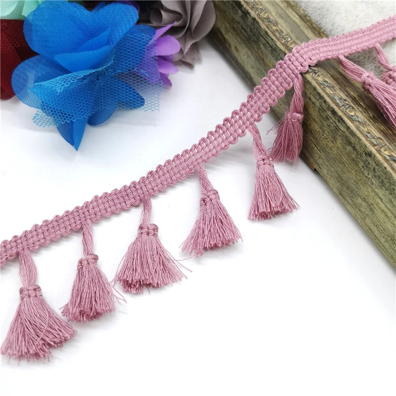 Lace Ribbon 2 yards Trim Sewing Tassel Fringe Cotton Ethnic Latin Dress Stage Garment Curtain Decorative Diy