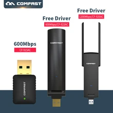COMFAST usb wifi адаптер 600 Мбит/с USB2.0-1200 Мбит/с Бесплатный драйвер 2,4 ГГц+ 5 ГГц двухдиапазонный Wi-Fi адаптер AC wifi ключ сетевая карта