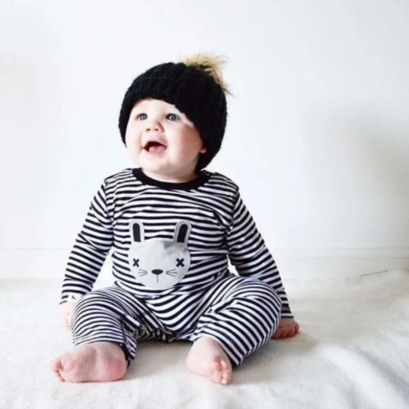 

New Cute Spring and Autumn Casual Romper Infant striped Long Sleeve Children 's Outdoor Clothes For 0-2Y