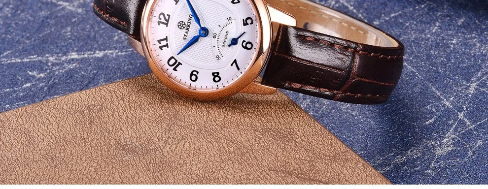 STARKING Модные женские золотые кожаные Наручные часы люксовый бренд женские Женева Кварцевые часы Montres Femme женские BL908
