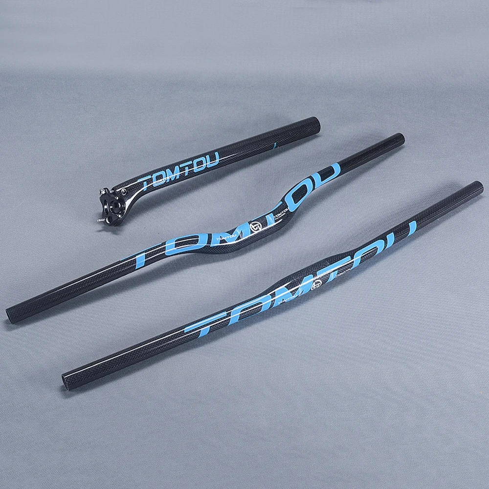 TomTou Professional Bicycle MTB Bar Set Carbon Fiber Handlebars Sets