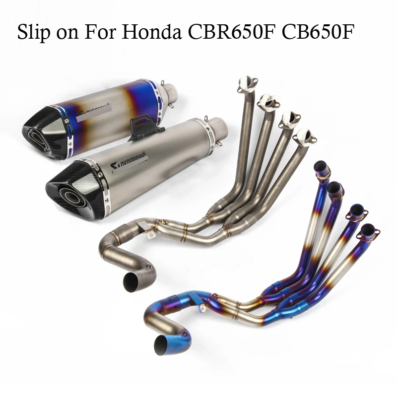 

Slip on For Honda CBR650F CB650F 4 color Motorcycle Exhaust Muffler Modified Carbon Fiber+stainless Steel with Laser Marking
