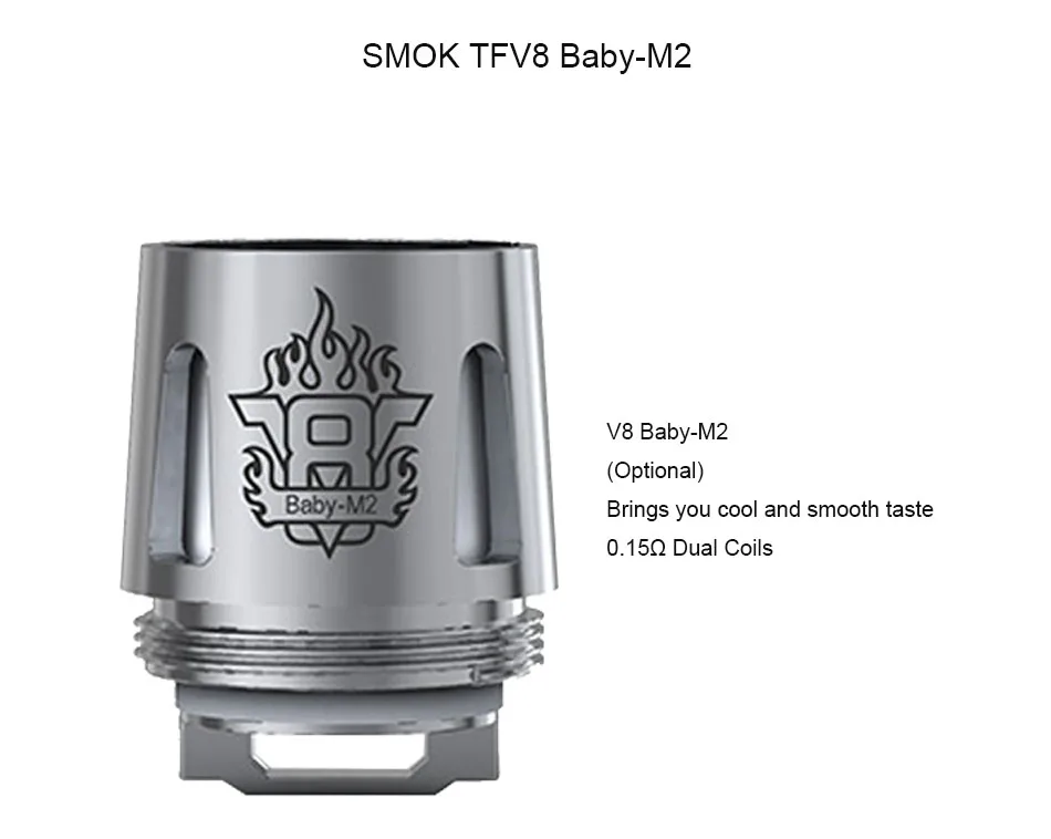 5 шт. Smok TFV8 Детские катушки головы M2 T8 T6 X4 Q2 запасные части для электронных сигареты катушка ядро для TFV8 ребенок зверь танк распылитель