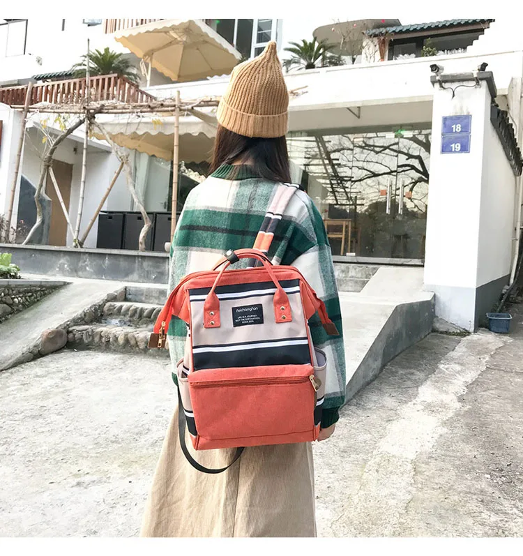 Корейский стиль девушки холст школьный рюкзак женский рюкзак мода девушка дорожные сумки Mochila feminina escolar bagpack