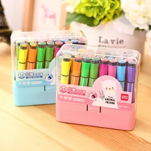 Hot vendas Eficaz suppy escola caçoa o presente crianças art marcador com selo pode lavagem com água caneta cor da pintura dos miúdos caneta com selo