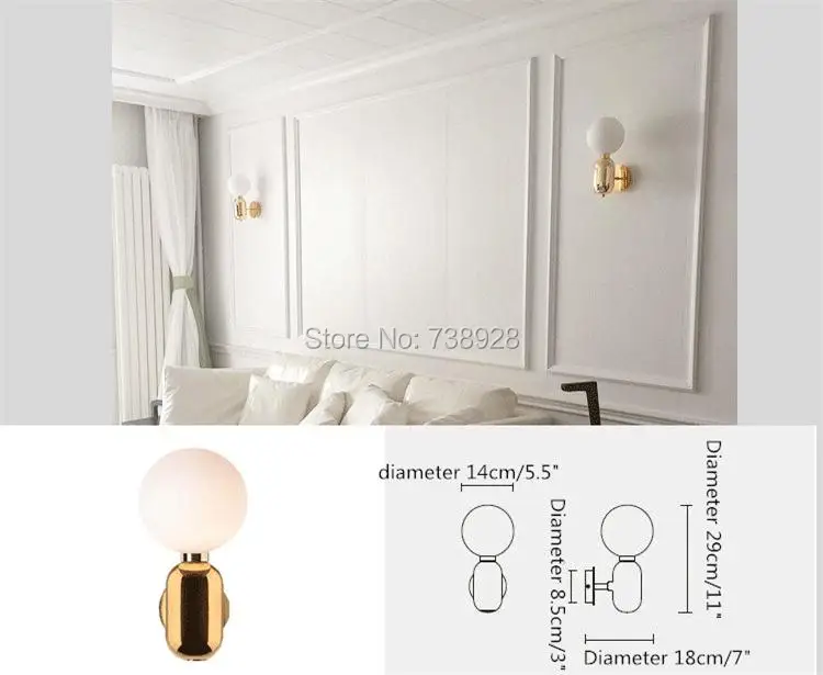 Luminária de Pared Aplique Murale Wandlamp Espelho