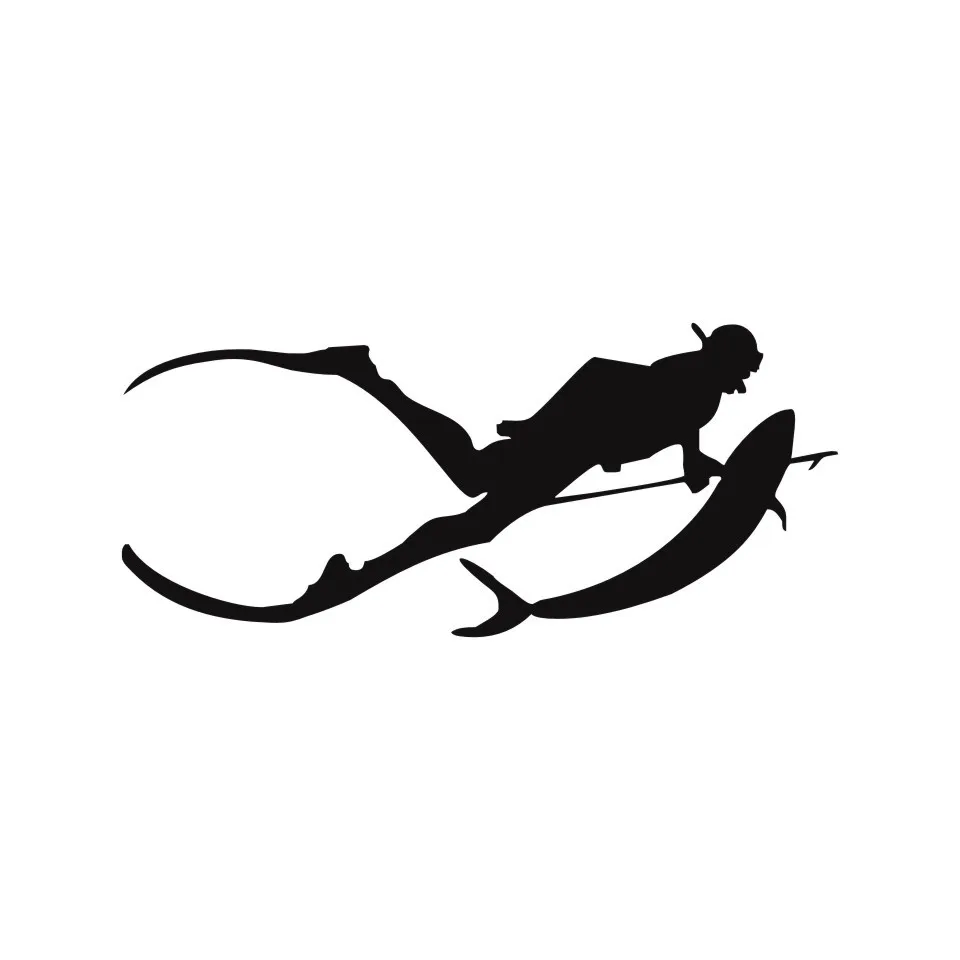 Free Diving SpearFishing Diving Snorkelling Vinyl Decal Sticker Motorcycle Decal Sticker Wall Auto Car Styling 17.77 (5)