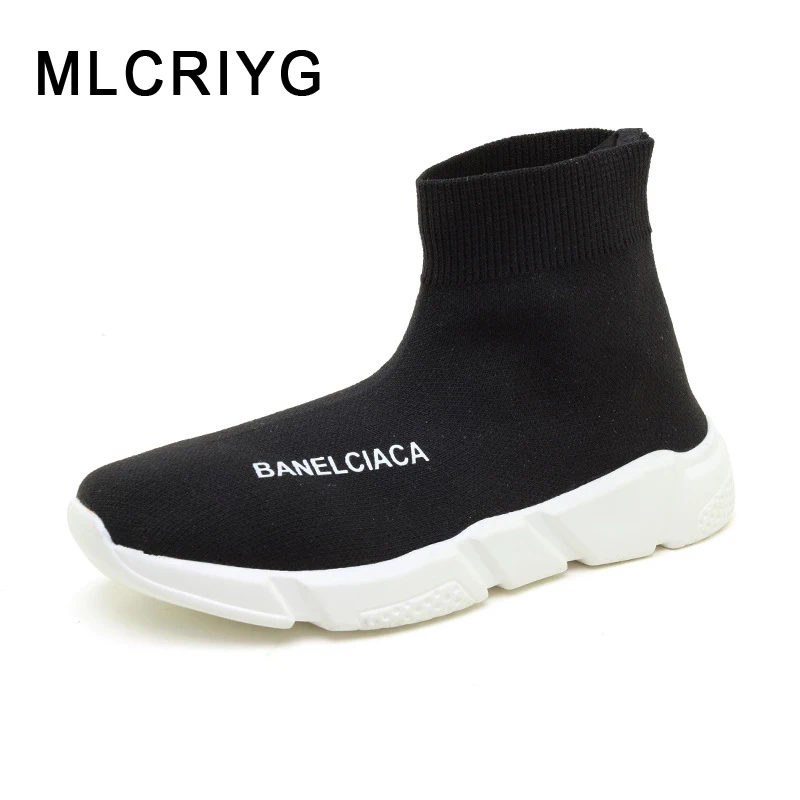 

Autumn New 2019 Children High Top Sneakers Kids Casual Shoes Baby Girls Chunky Sneakers Boys Sock Shoes Clunky Sneakers Trainer