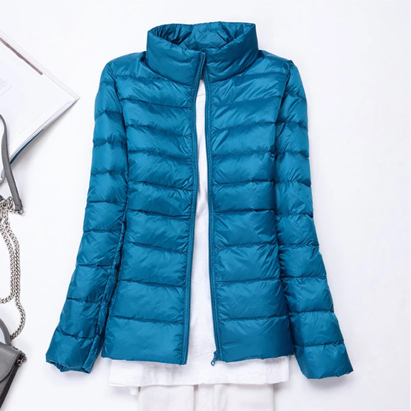 Autumn and winter new style light weight down jacket, pure color collar, body repair, big size, lady's short, down jacket
