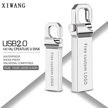 USB флеш-накопитель 64 Гб 2,0, металлическая Флешка 16 ГБ 128 ГБ 8 ГБ 4 ГБ, USB флешка, высокоскоростной флеш-накопитель 32 ГБ, USB флеш-браслет с логотипом на заказ