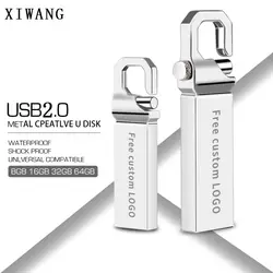 USB флэш-накопитель 64 Гб 2,0 металлический Флешка 16 ГБ 128 ГБ 8 ГБ 4 ГБ USB флешка высокоскоростной накопитель 32 ГБ USB флэш-браслет Пользовательский