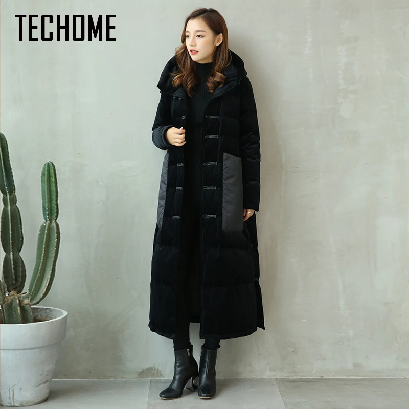 2017 New Winter Fashion Winter Long Down Jacket Women Hooded Thick Down Parka Winter Coat Women down jackets doudoune femme XL