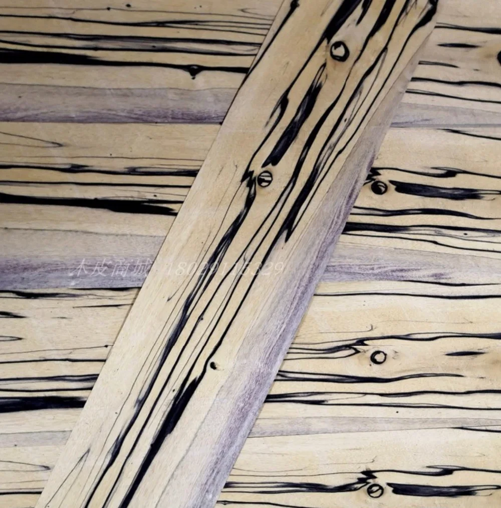 L:1.5Meters Width:180mm Thickness:0.52mm   Rare Natural Black White Sandalwood Wood Veneer Automobile Interior Decoration