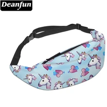 Deanfun 3D печатных поясные сумки милое сердце единороги милые поясная сумка для женщин подарок YB16