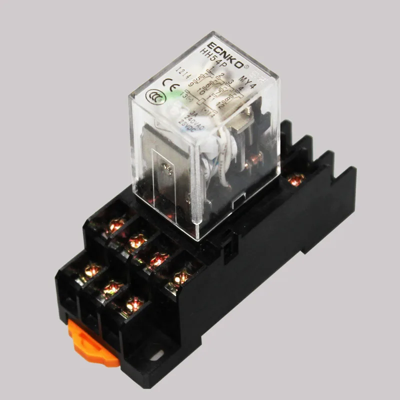 10 Setslot Coil Power Relay My4nj 220v Ac Miniature Relay 4no 4nc 14